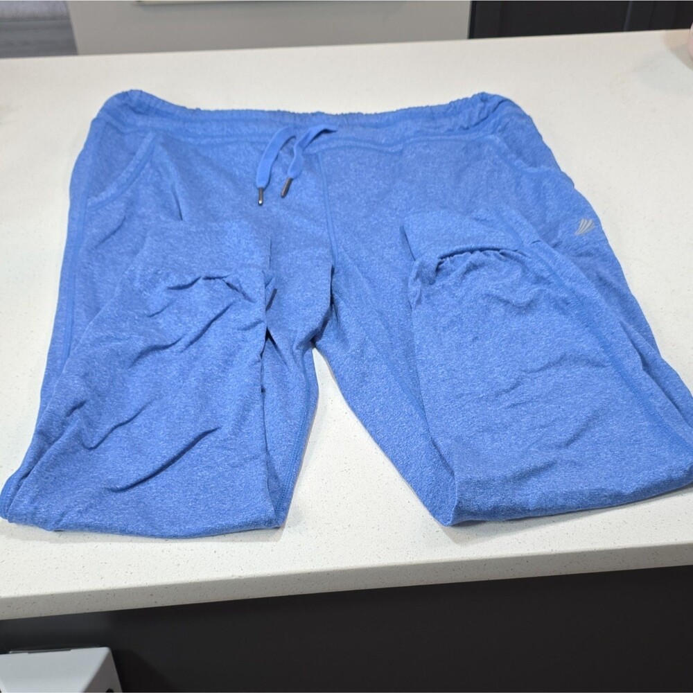 Free2B Women's Lounge Pants Drawstring Closure Blue Solid Size M
